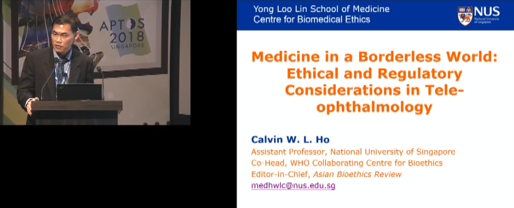 Calvin Ho – Medicine in a Borderless World: Ethical and Regulatory Considerations in Tele-ophthalmology