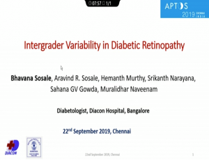 Bhavana Sosale - Intergrader Variability in Diabetic Retinopathy